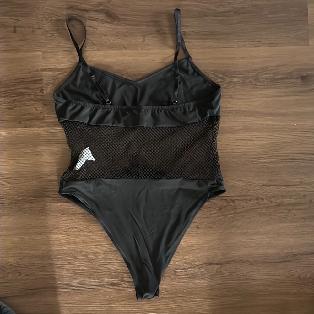 NWT SHEIN Black Mesh Bodysuit - Picture 6 of 7